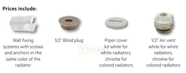 Комплект поставки радіаторів Irsap Arpa