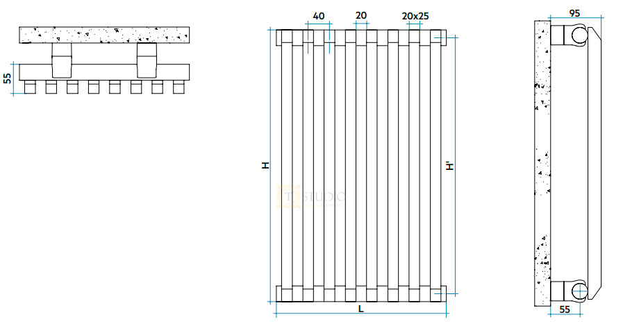 Розміри радіаторів Irsap Sax