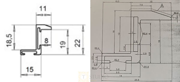 Размеры алюминиевых рамок U-CON