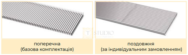 Типи решіток для конвектора U-CON