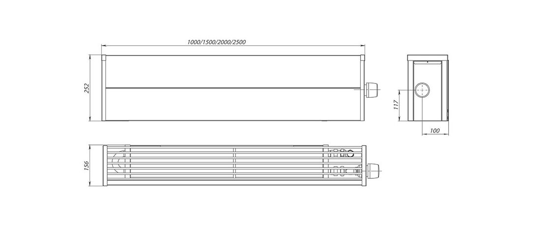 Настінний конвектор Carrera WRV розміри