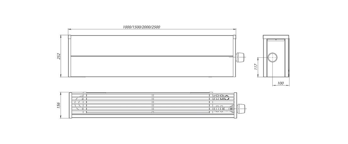 Настінний конвектор Carrera WR розміри