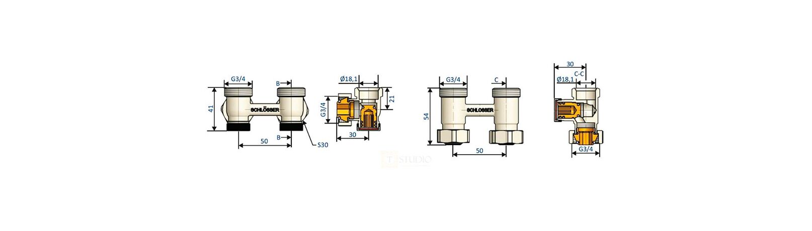 Розміри вузлів Шлессер