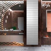 Вертикальный биметаллический радиатор ASG White, белый
