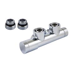 Schlosser Duo-Plex комплект нижнього підключення ручний кутовий лівий Хром