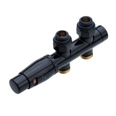 Schlosser Duo-Plex комплект для нижнього підключення прямий Чорний, 602100059.RAL90051