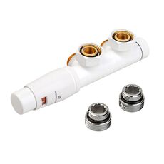 Schlosser Duo-Plex комплект кутовий лівий для нижнього підключення Білий