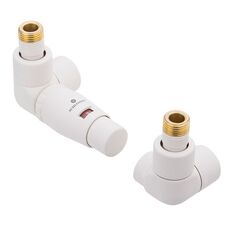 Комплект радіаторний термостатичний осьовий лівий Schlosser Lux Білий, 603700303