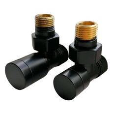 Schlosser Elegant комплект радіаторний ручний кутовий Чорний 604200021.RAL90051