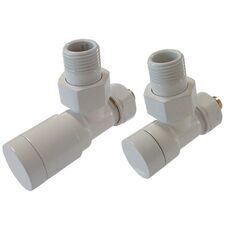 Schlosser Elegant комплект радіаторний ручний кутовий Білий, 604200001