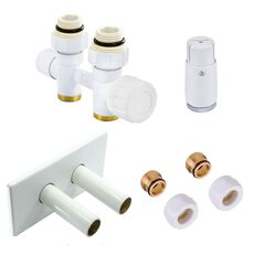 Schlosser Duo-Plex Mini Comple Selection комплект нижнього підключення прямий білий, 606200055