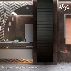 Вертикальний біметалічний радіатор ASG Graphite, чорний