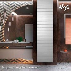 Вертикальний біметалічний радіатор ASG White, білий