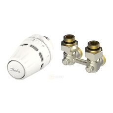 Комплект для обвязки радиатора с нижним подключением Danfoss TRV M30x1.5, 015G5307