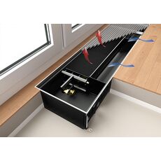 Вбудований в підлогу конвектор Kermi KRP91, природня конвекція