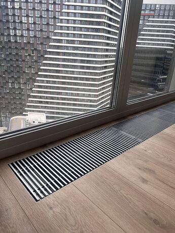 Алюмінієва решітка для внутрішньопідлогового конвектора U-CON, Сатин без рамки