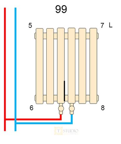 Вертикальный трубчатый радиатор Warm Well Column 1800 белый