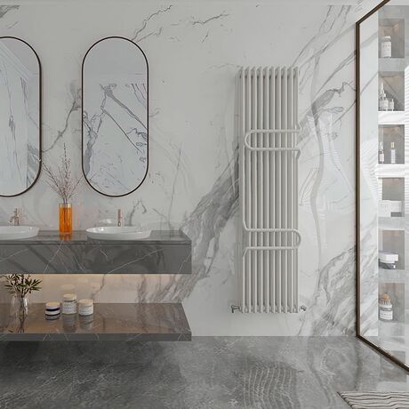 Вертикальний радіатор Ideale Zeta, Висота, мм: 1800, Рядність: 2 ряди, Довжина, мм: 460, изображение 10