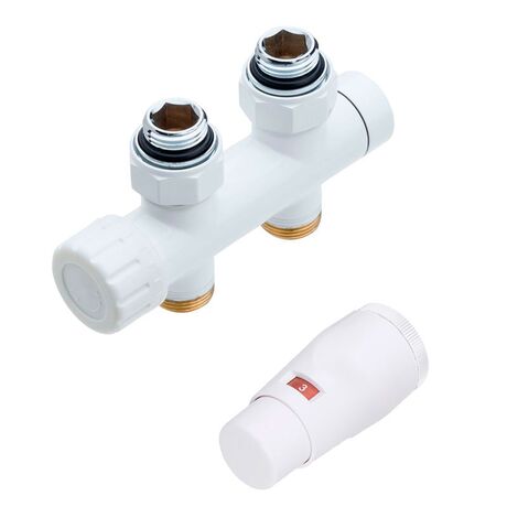 Schlosser Duo-Plex комплект прямий для нижнього підключення Білий, 602100170