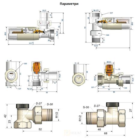 Розміри комплектів  Schlosser Standard Mini