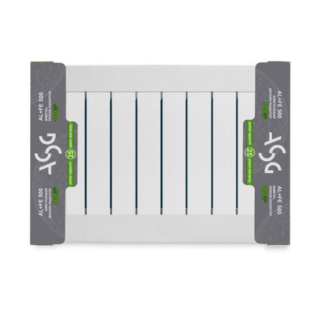 Биметаллический радиатор ASG 500 White, белыйБиметаллический радиатор ASG 500 White, белый