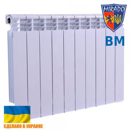 Біметалевий радіатор з нижнім підключенням Mirado 500/96