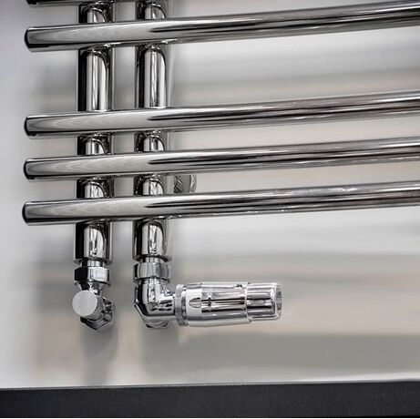 Осьовий лійвий термостатичний радіаторний комплект Schlosser Standard Mini Хром