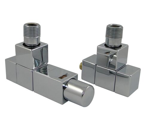 Комплект радіаторний термостатичний кутовий Schlosser Square Хром, 605800002