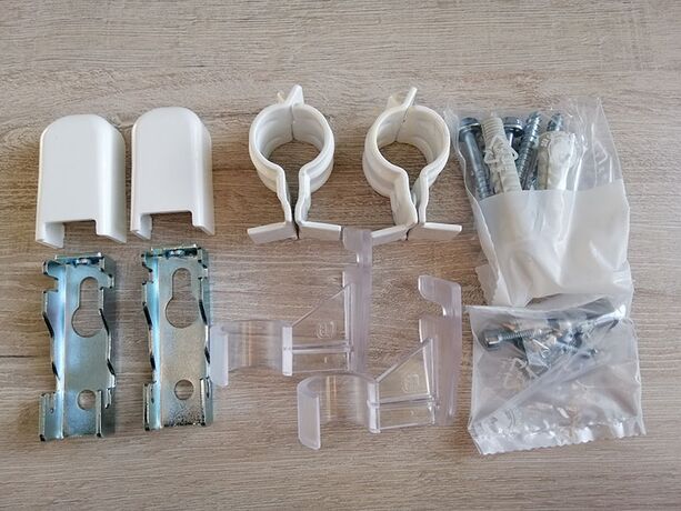 MB GBT Універсальний білий комплект кронштейнів для трубчастих радіаторів