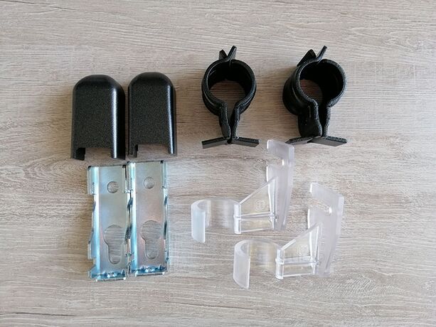 Черный универсальный комплект MB GBT для крепления трубчатых радиаторов