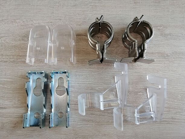 Хромований універсальний комплект MB GBT для кріплення трубчастих радіаторів