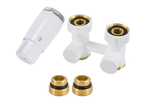 Комплект нижнього підключення Schlosser STANDARD Mini прямий білий