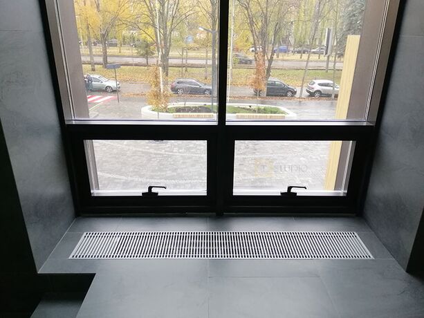 Carrera SV внутрішньопідлоговий конвектор з вентилятором, примусова конвекція, Глибина, мм: 90, Довжина, мм: 1000, Ширина, мм: 250