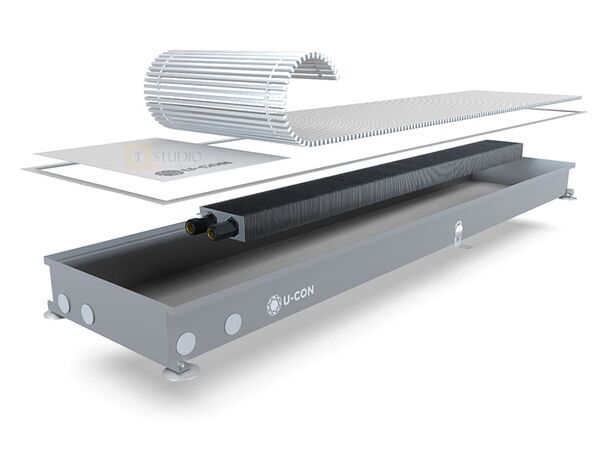 U-CON EK внутрипольный конвектор без вентилятора с естественной конвекцией 90х300