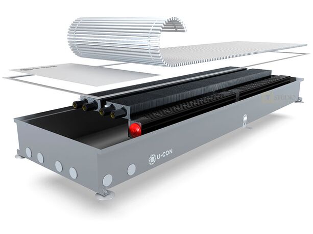 U-CON VK2 внутрипольный конвектор c вентилятором с принудительной конвекцией