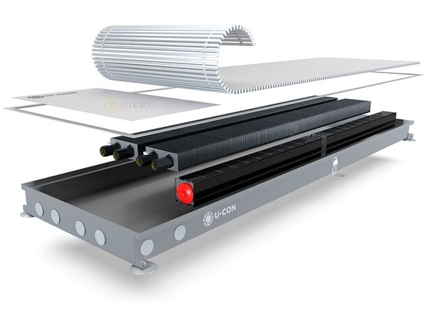 U-CON VK2 Mini внутрипольный конвектор c вентилятором с принудительной конвекцией