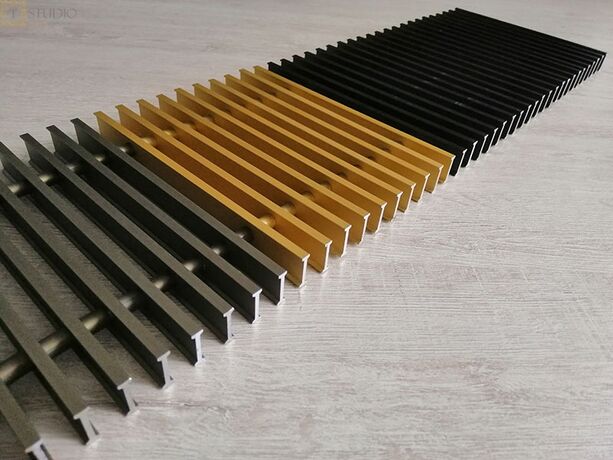 Алюмінієва гратка для внутрішньопідлогового конвектора Cooltherm, кольори