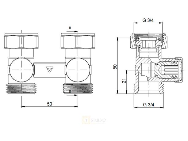 Vario Term Type V White прямий розміри