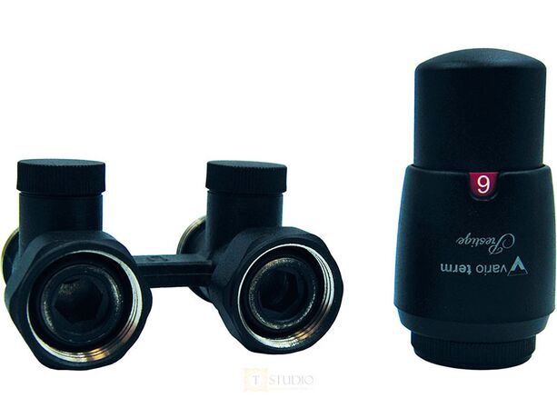 Vario Term Type V Black комплект приєднувальний до нижнього підключення прямий