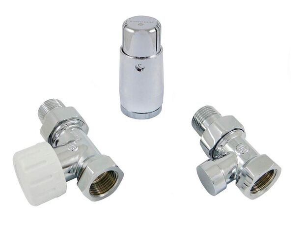 Прямий термостатичний комплект радіаторний Schlosser Standard Mini Хром, 602200061