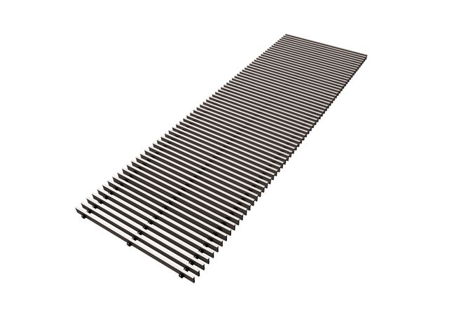 Kermi алюминиевая решетка поперечная в цвете темное серебро