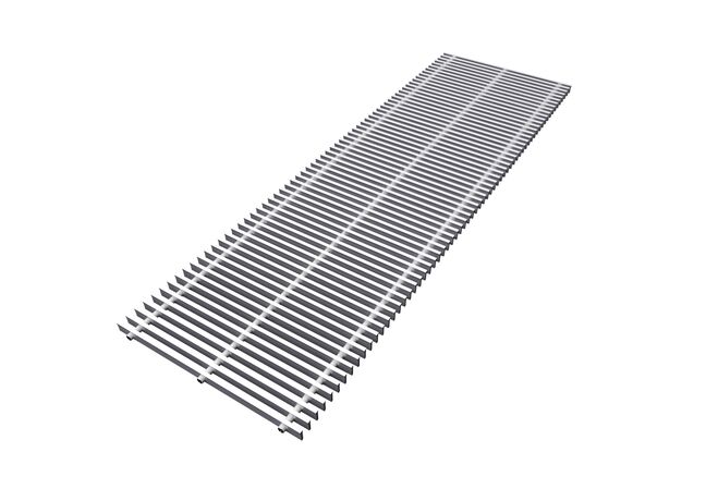 Kermi алюминиевая решетка поперечная в цвете натуральное анодирование