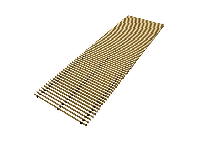 Kermi алюминиевая решетка поперечная в цвете латунь