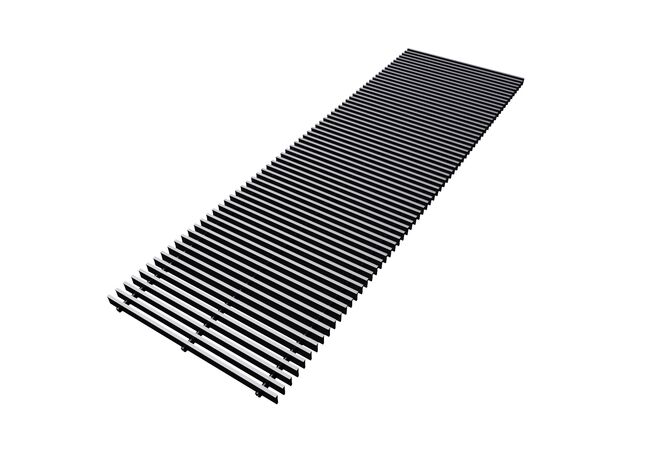 Kermi алюминиевая решетка поперечная в чорном цвете