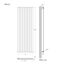 Вертикальний радіатор Ideale Vittoria Single, Висота, мм: 1800, Рядність: 1 ряд, Довжина, мм: 476, изображение 10