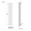 Вертикальный радиатор Ideale Vittoria Double, Высота, мм: 1800, Рядность: 2 ряда, Длина, мм: 272, изображение 11
