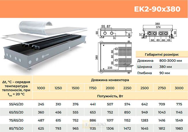 U-CON EK2 90х380