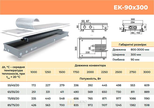 U-CON EK 90х300