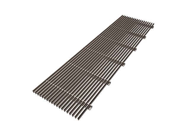 Kermi алюминиевая решетка продольная в цвете темное серебро