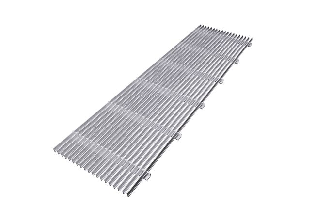 Kermi алюминиевая решетка продольная в цвете натуральное анодирование